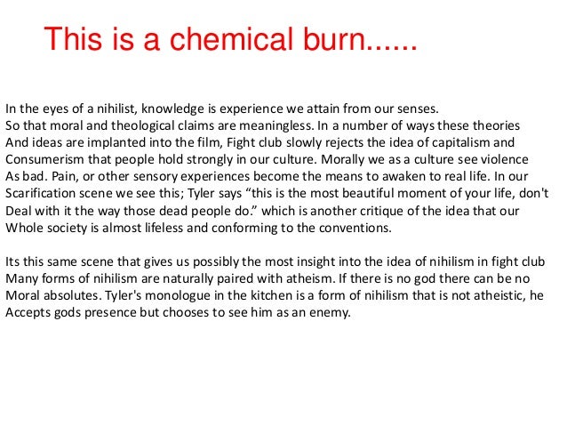 fight club nihilism essay fight club nihilism essay