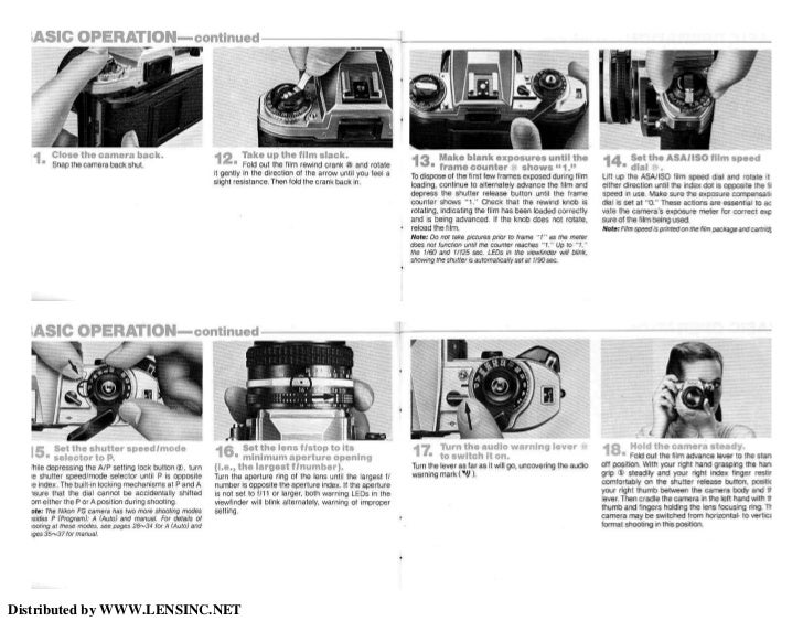 Nikon FG manual