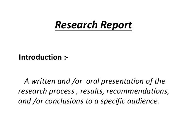 introduction research report introduction research report