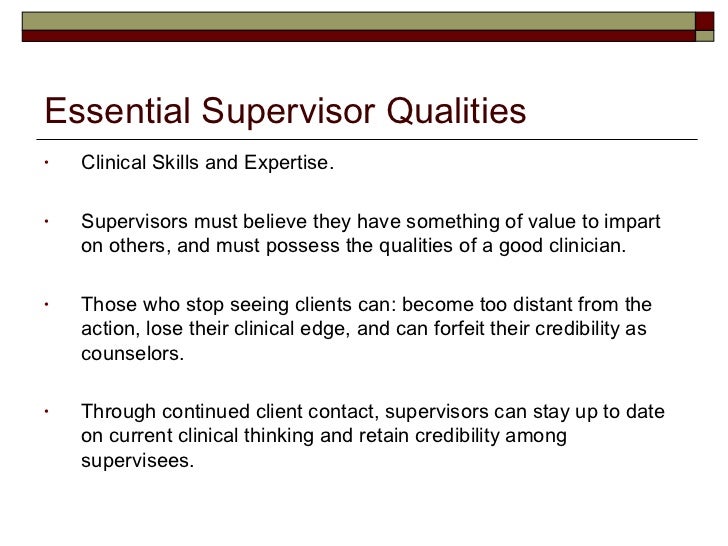 A good supervisor essay