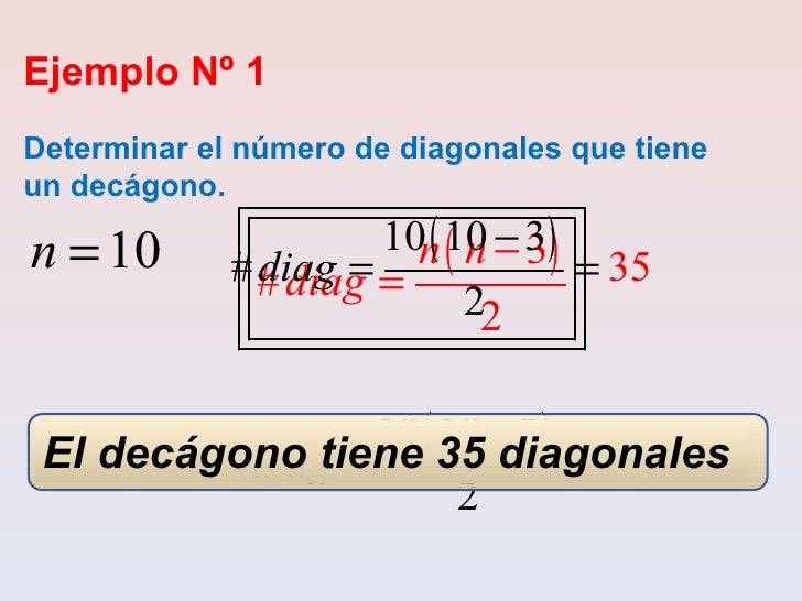 Número de diagonales que tiene un polígono convexo