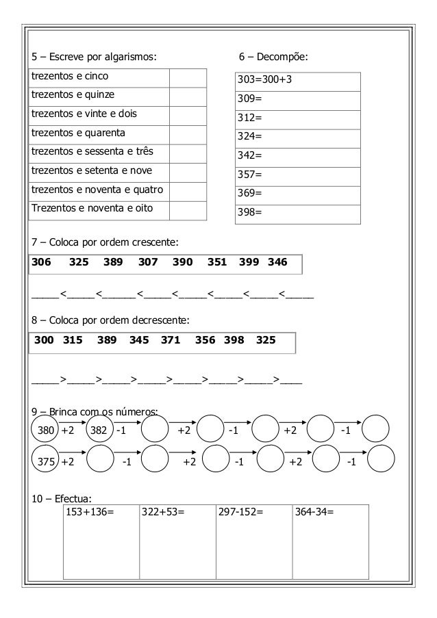 Números de 300 a 399