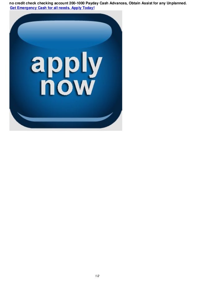 no credit check checking account 200-1000 AU Cash Loans, Get Help forâ€¦