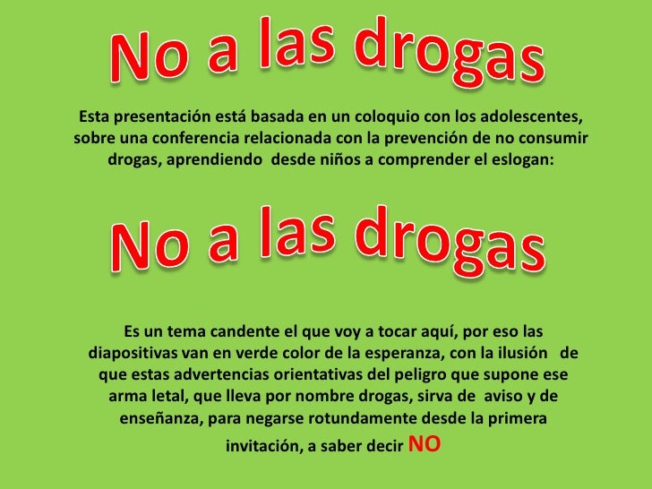 No A La Droga