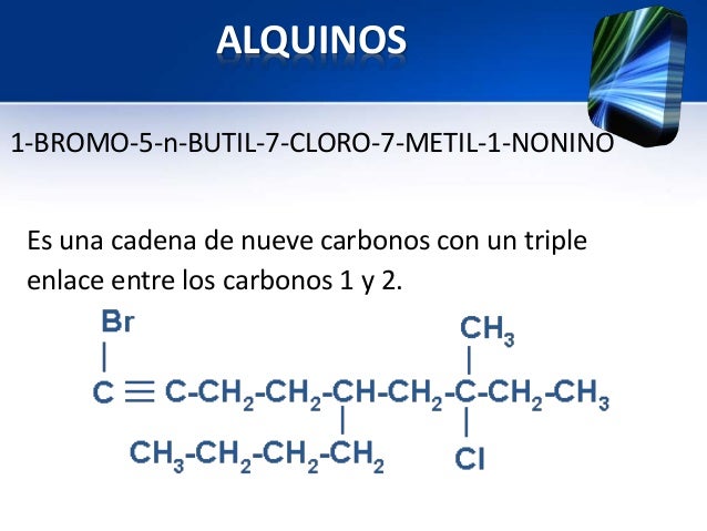 Nomenclatura Orgánica Básica: Alquinos
