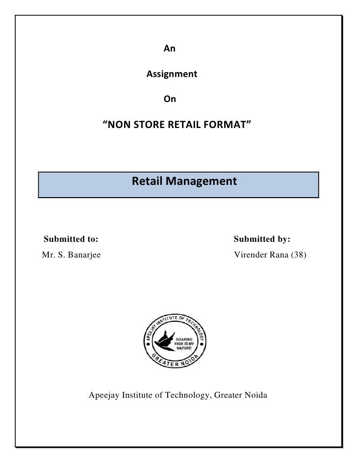 Non Store Retail Format
