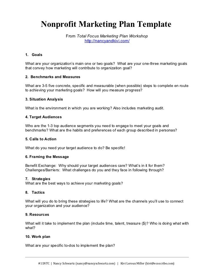 sample marketing plan template word