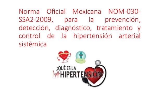 Norma oficial mexicana nom 030-ssa2-2009,