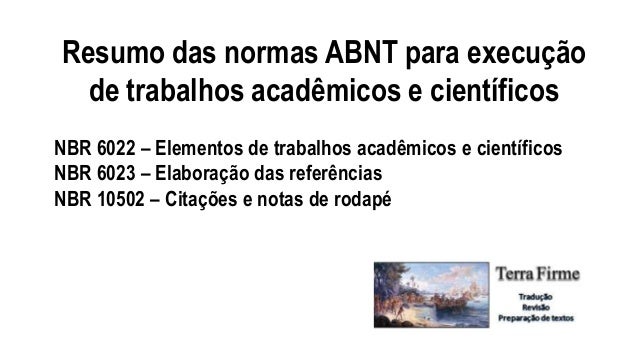 Resumo monografia abnt