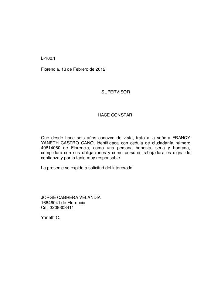 ejemplos de cartas de referencia