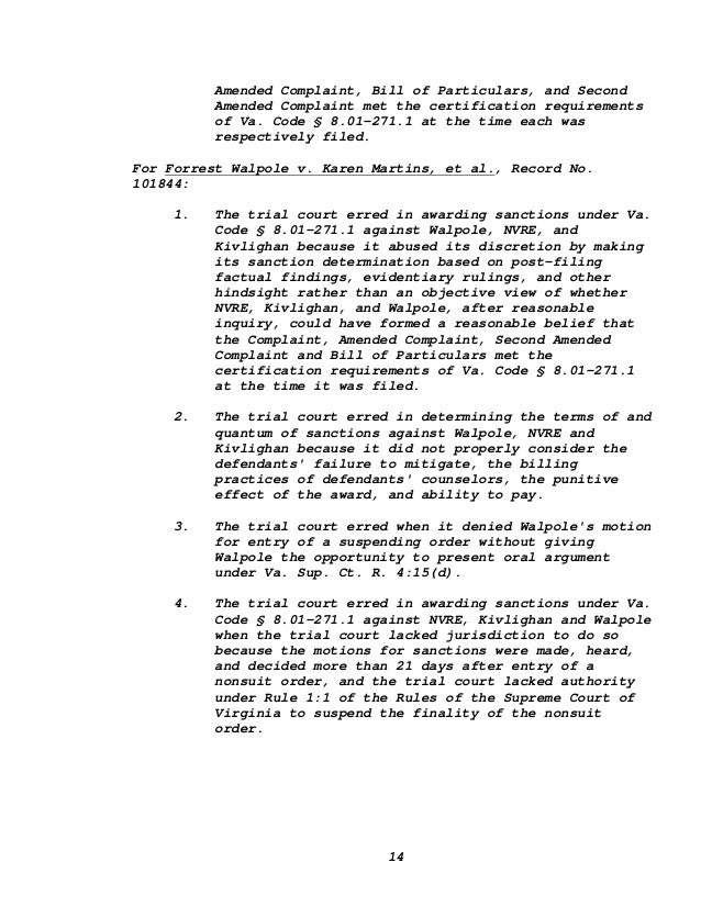 bill of particulars virginia pdf