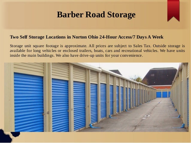 Norton Ohio Barber Road Storage