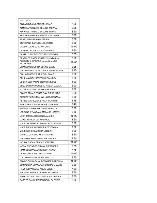 Notas Generales Hasta 11 Nov notas generales hasta 11 nov