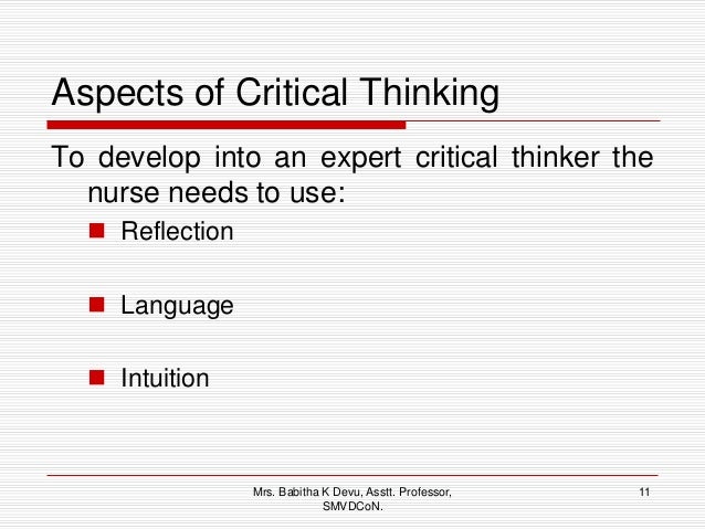 What is sensing process of critical thinking