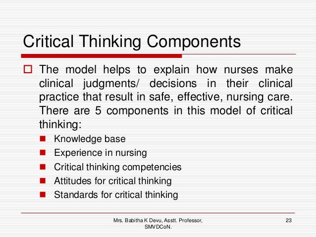 Critical thinking for nursing leadership