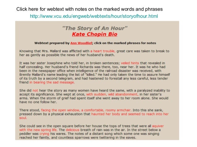 The story of an hour by kate chopin essay topics