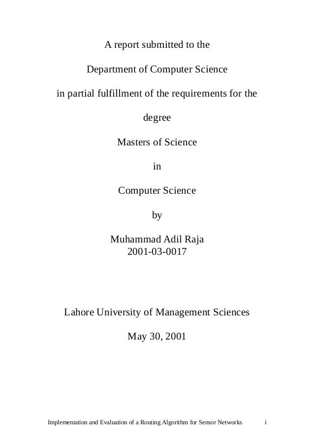 thesis reports computer science thesis reports computer science