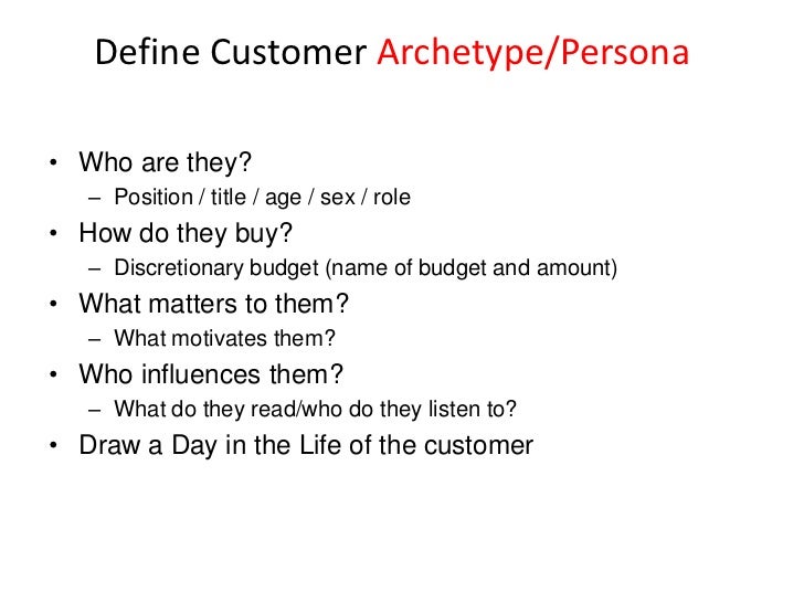 define customer archetype persona who are customer archetype