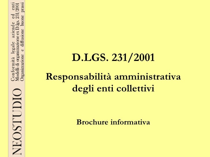 D.LGS. 231/2001