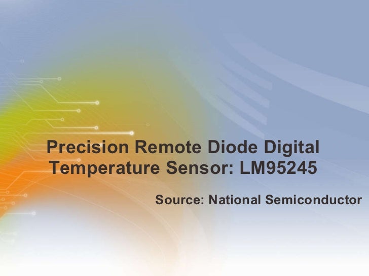 Precision Remote Diode Digital Temperature Sensor LM95245