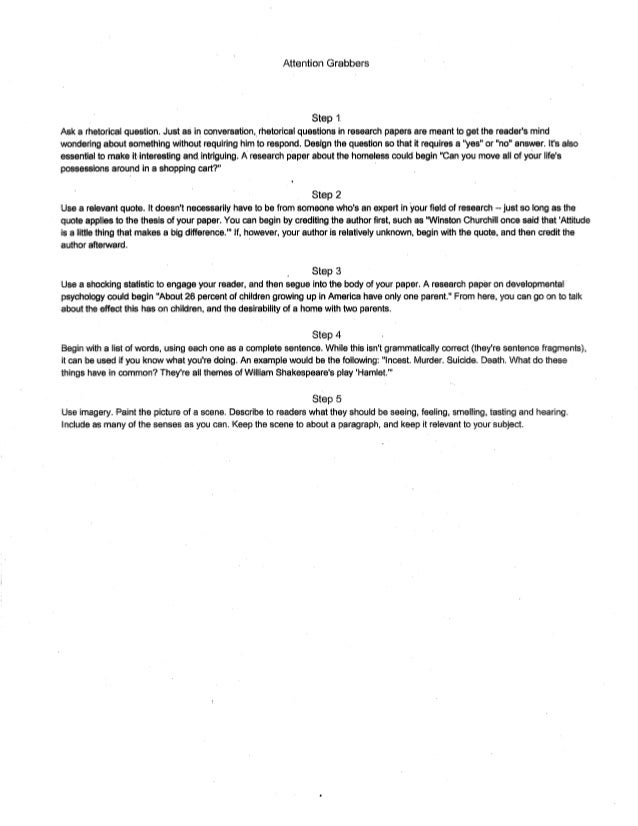 attention grabber for essays