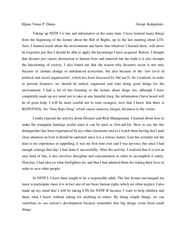 How to write a reaction reflection paper