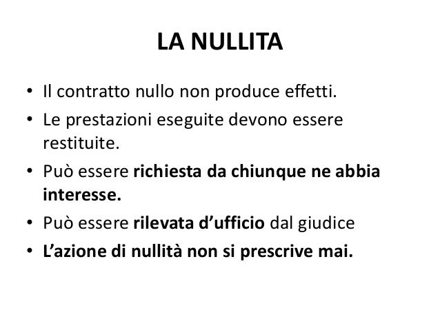 Nullita annullamento