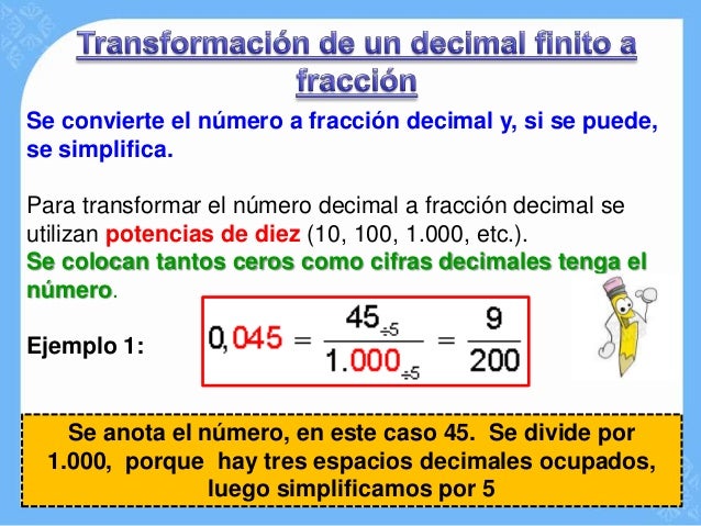 Clasificación de Números decimales