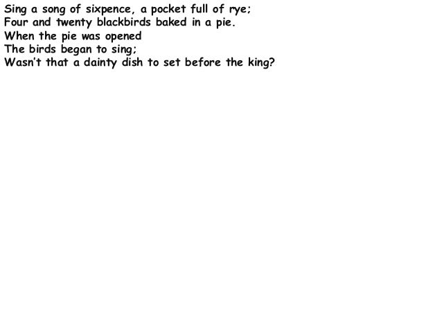 Nursery rhymes essay