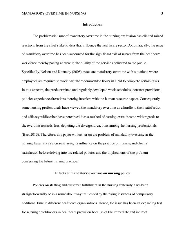 Nursing research paper introduction