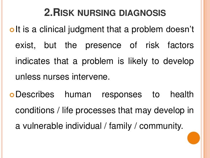 Nursing process diagnosing