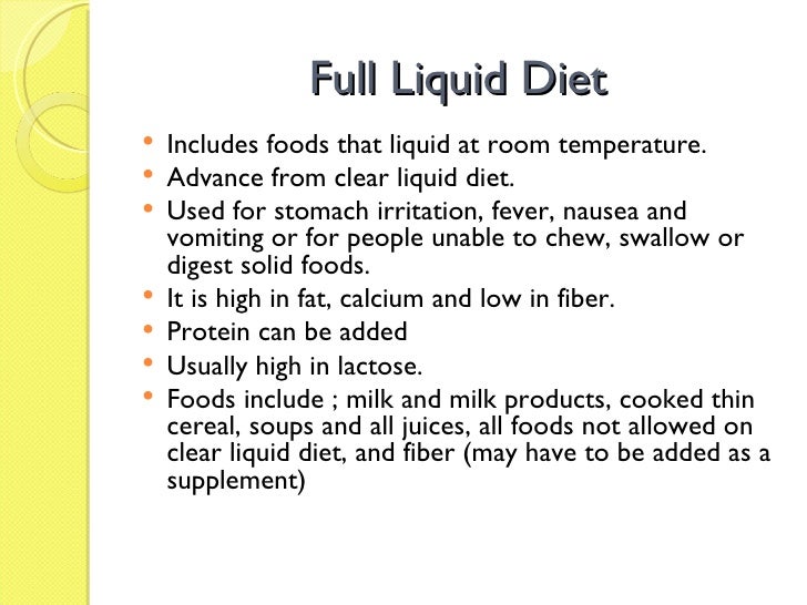 cold liquid diet foods cold liquid diet foods