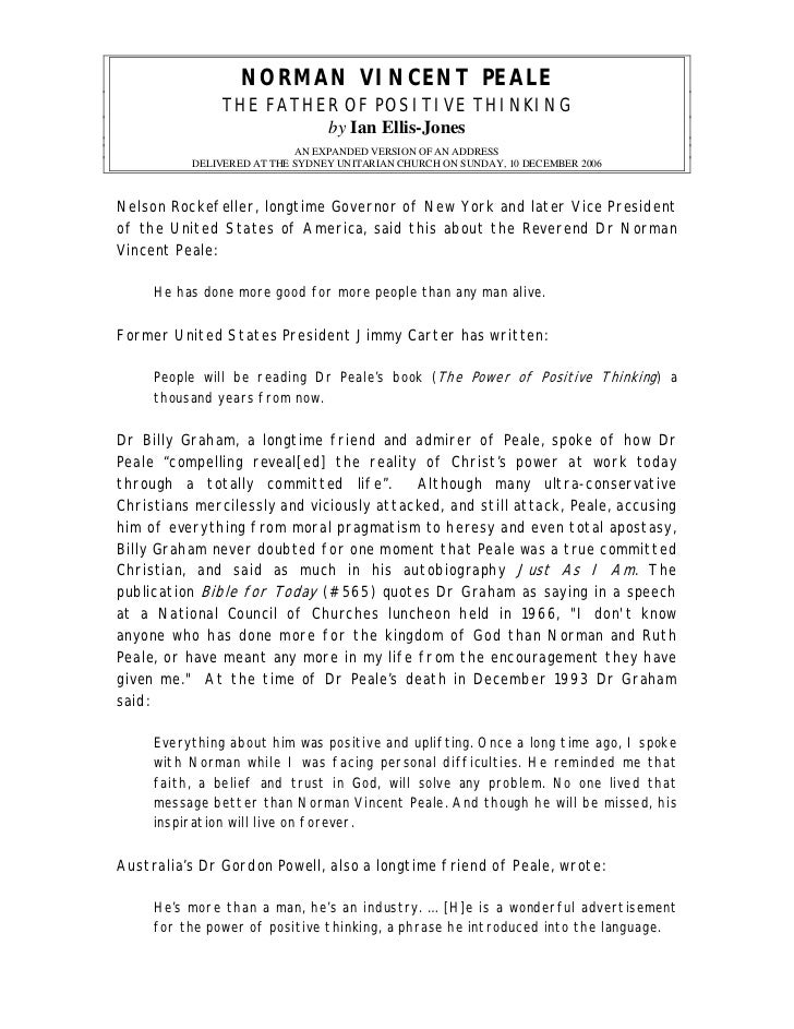 norman vincent peale the power of positive thinking pdf download