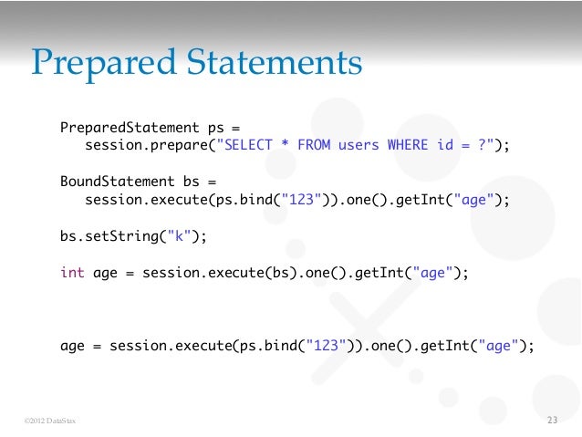 execute prepared statement