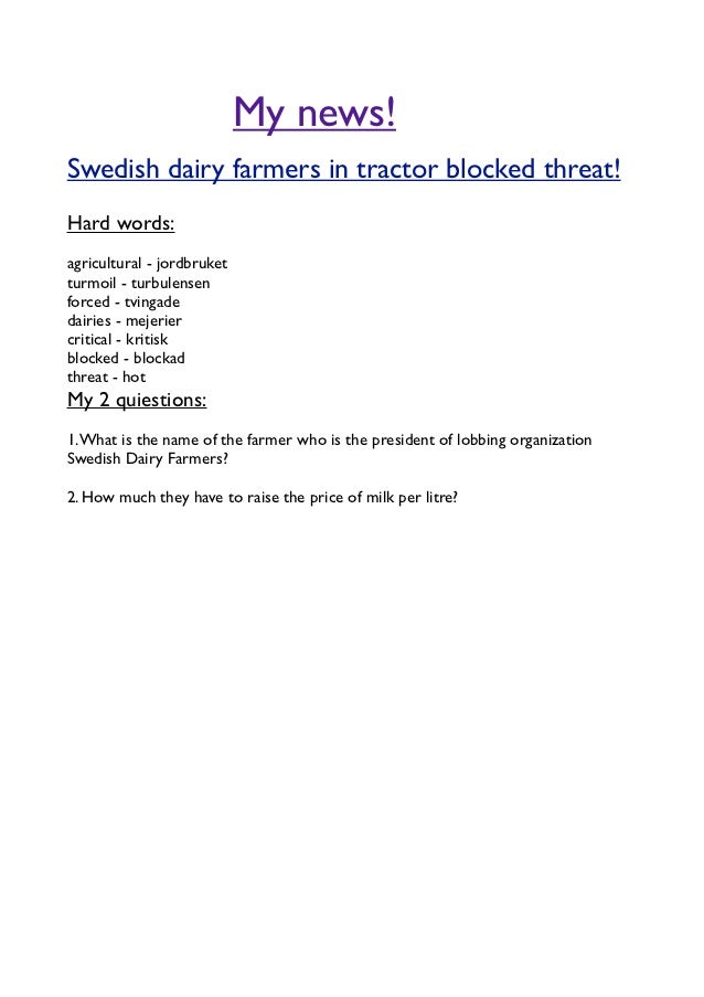 Nyhet på engelska Nyhet på engelska