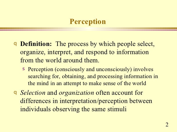 value perception definition value perception definition