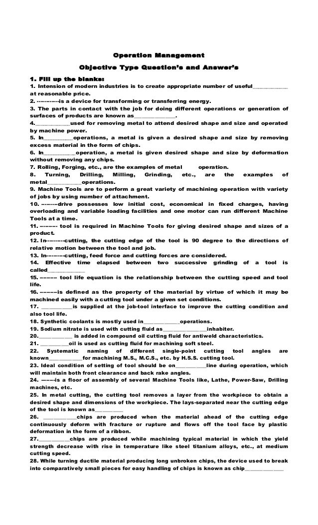 objective interview questions