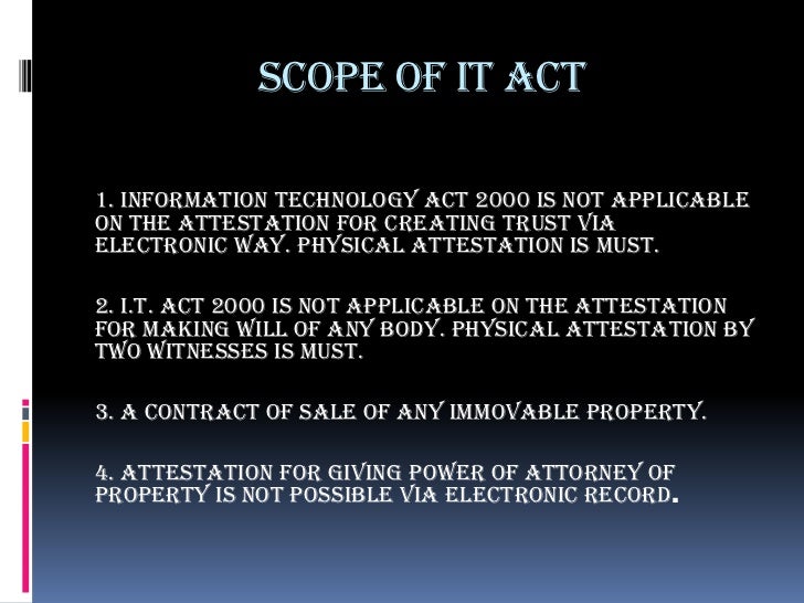 Objectives of it act 2000