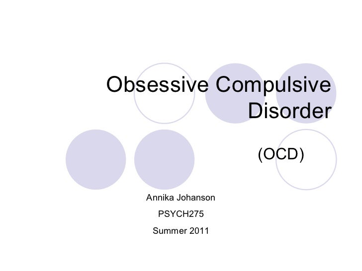 Obsessive compulsive disorder case study ppt