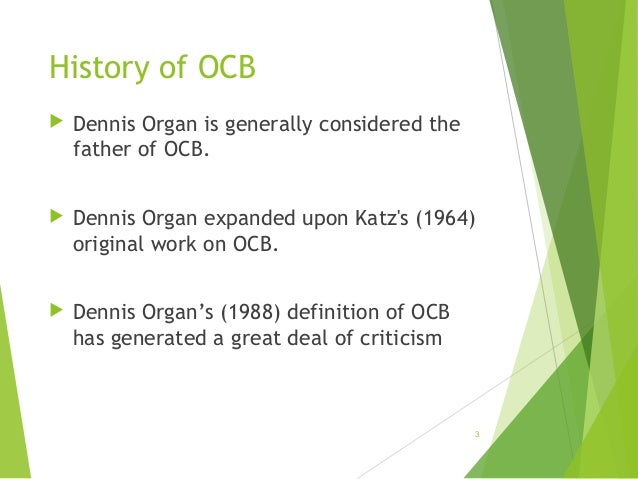 ocb organizational citizenship behavior How organizational citizenship behavior impacts companies how organizational citizenship behavior impacts companies written by oana florea on june 16, 2015 the more committed to the labor union an employee is, the less likely is to exhibit ocb at organizational level. ocb organizational citizenship behavior How organizational citizenship behavior impacts companies how organizational citizenship behavior impacts companies written by oana florea on june 16, 2015 the more committed to the labor union an employee is, the less likely is to exhibit ocb at organizational level.