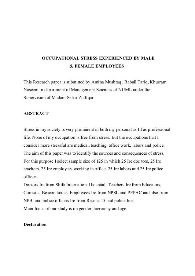 Stress and health essay