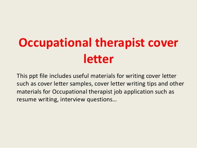 Sample of occuptional therapy resume