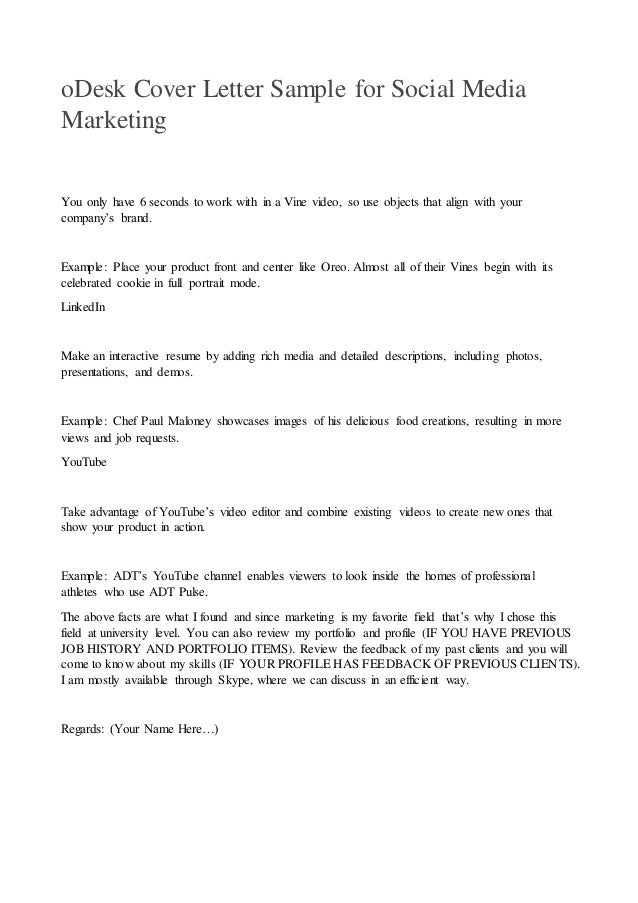 odesk job cover letter sample