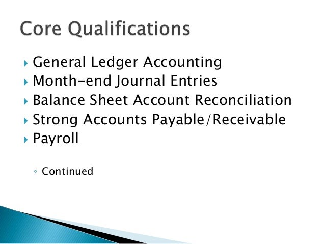 general ledger accountant resume
