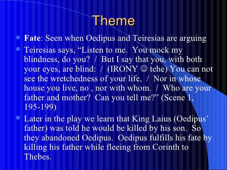 Oedipus the king essay on fate