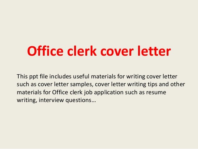 office clerk cover letter sample cover letter for clerical position