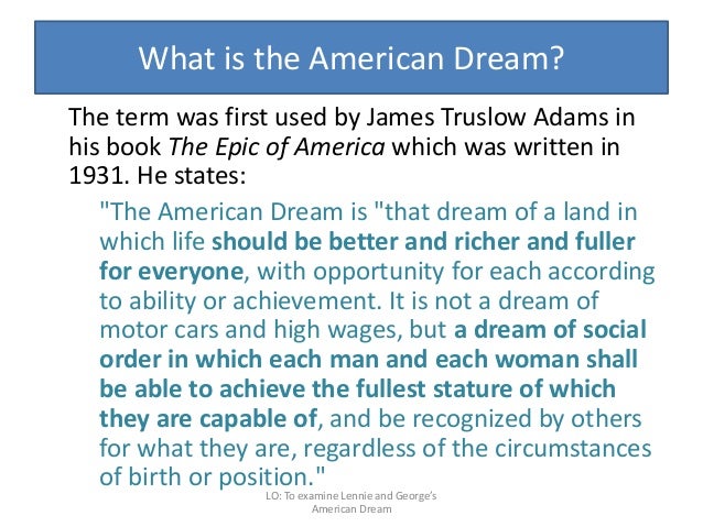 Research paper the american dream