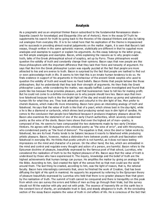 Truth essays
