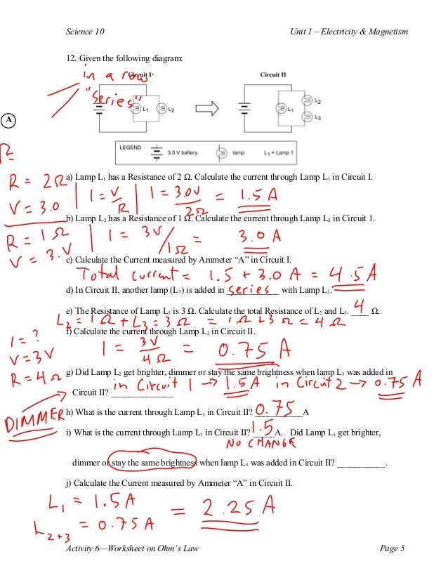 Ohms Law Practice Worksheet Free Worksheets Library  Download and Print Worksheets  Free on 