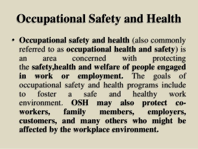 occupation health safety and welfare with in the room division Occupational health service safety, health and welfare at work act 2005 to this standard operating procedures manual aims to assist employers in. occupation health safety and welfare with in the room division Occupational health service safety, health and welfare at work act 2005 to this standard operating procedures manual aims to assist employers in.